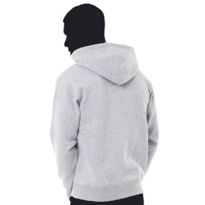 WARX PLAIN GREY UNISEX FLEECE PULLOVER HOODIE AND CUFFED JOGGER BLACK HOODED TRACKSUIT SET