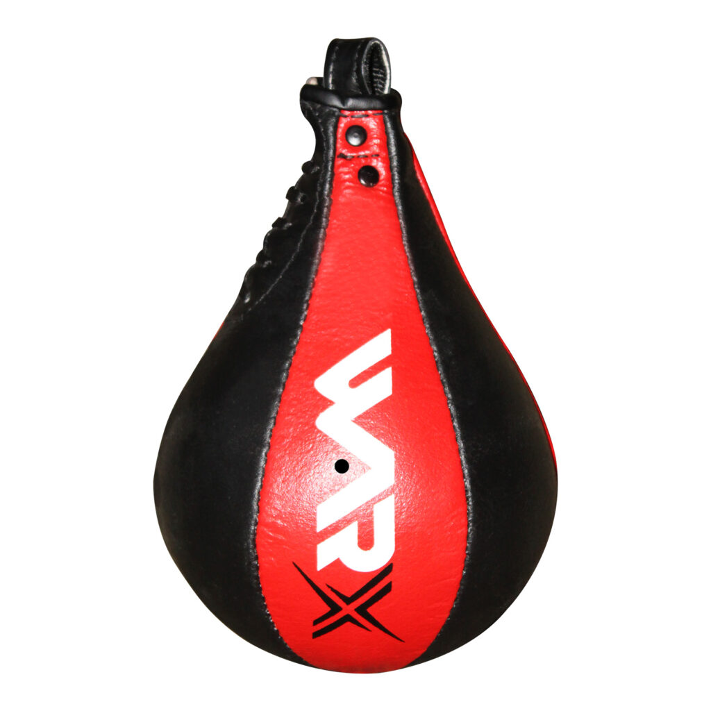 WARX LEATHER RED BOXING SPEED BALL & SWIVEL SET