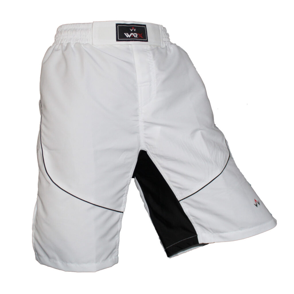 WARX WHITE KICK BOXING UFC MMA GRAPPLING CAGE BOXING FIGHT SHORT