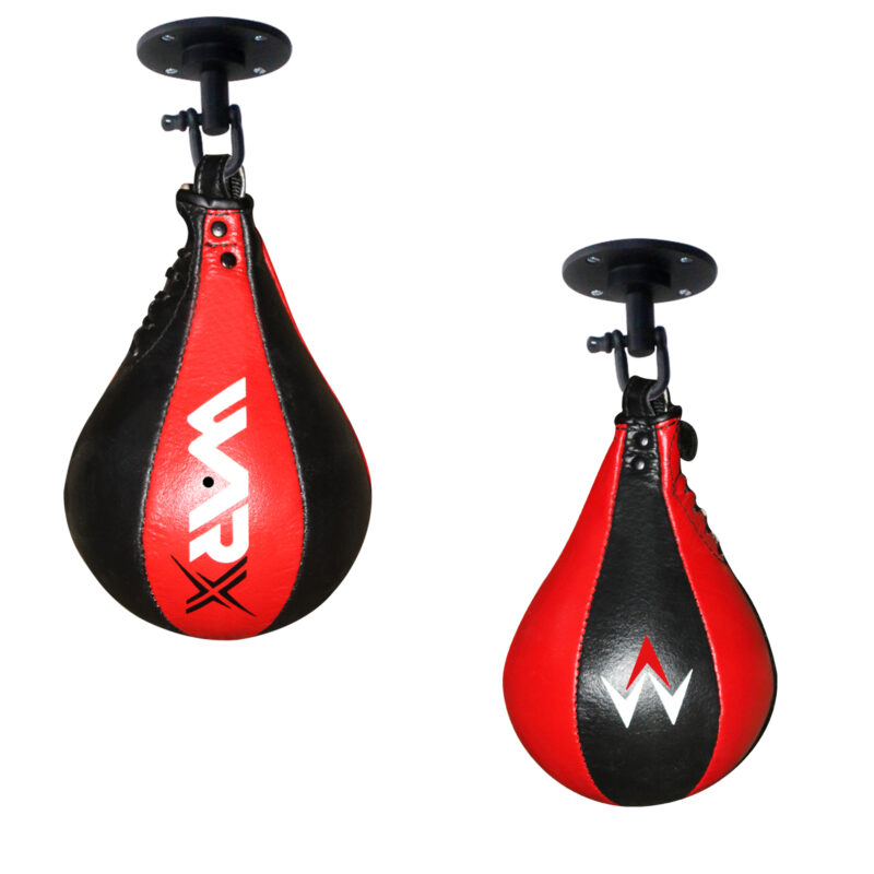 WARX HEAVY DUTY SPEED BALL PLATFORM RED SWIVEL BOXING PUNCHING BAG STAND ADJUSTABLE