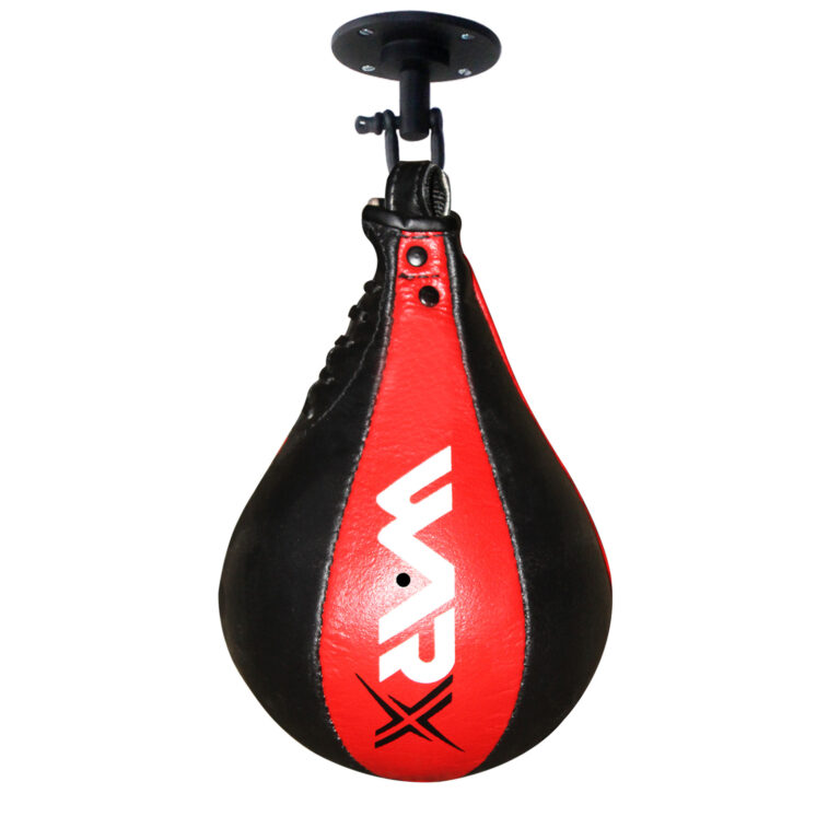 WARX LEATHER RED BOXING SPEED BALL & SWIVEL SET