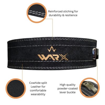 WARX WEIGHT POWER LIFTING LEATHER LEVER PRO BELT GYM TRAINING POWERLIFTING DIP