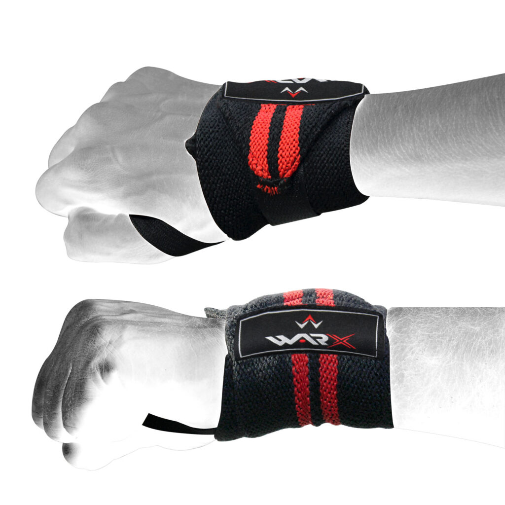 WARX POWER WEIGHT LIFTING WRIST WRAPS SUPPORTS GYM TRAINING FIST STRAPS - SOLD AS PAIR & ONE SIZE FITS ALL