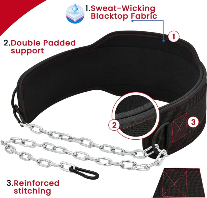 WARX HEAVY DUTY DIPPING BELT WEIGHT LIFTING DIPS PULL UP 36 INCHES LONG CHAIN