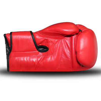 WARX GENUINE COWHIDE LEATHER MATT RED BOXING GLOVES AND FOCUS PADS SET