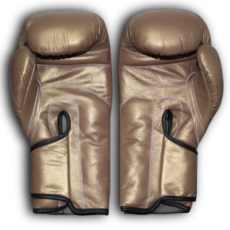 WARX GENUINE COWHIDE LEATHER GOLD BOXING GLOVES AND FOCUS PADS SET