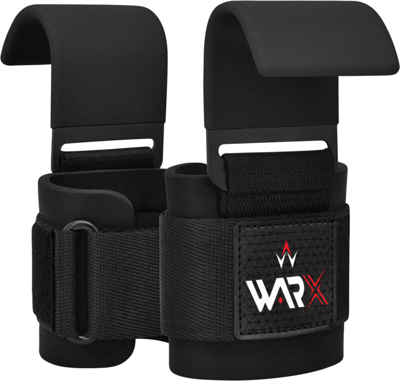 WARX GYM STRAPS HOOK BAR POWER WEIGHT LIFTING TRAINING WRIST SUPPORT LIFTING GLOVES PAIR