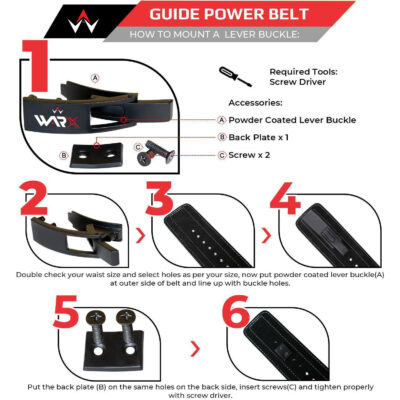 WARX WEIGHT POWER LIFTING LEATHER LEVER PRO BELT GYM TRAINING POWERLIFTING DIP