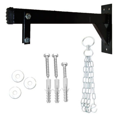 WARX EXTRA HEAVY DUTY 18″ POWDER COATED PUNCH BAG WALL BRACKET WITH CHAIN