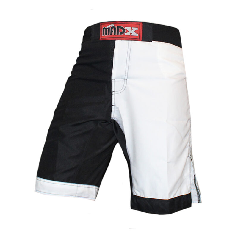 MADX BLACK AND WHITE KICK BOXING UFC MMA GRAPPLING CAGE BOXING FIGHT SHORT