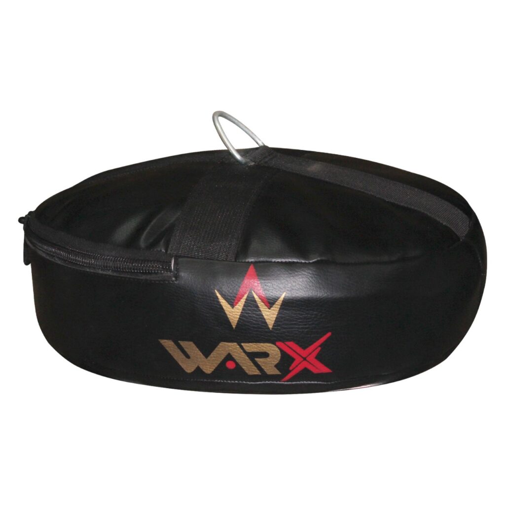 WARX LEATHER DOUBLE END DODGE SPEED BALL WHITE MMA BOXING FLOOR TO CEILING PUNCH BAG WITH CEILING HOOK SET