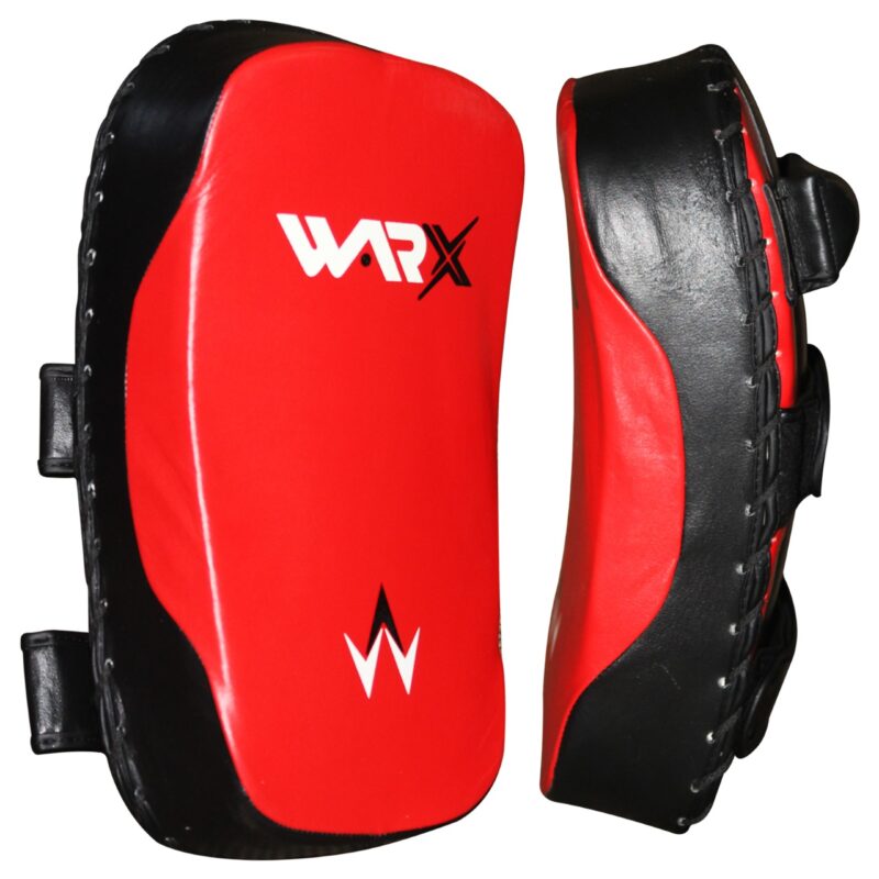 WARX 1X GENUINE COWHIDE LEATHER RED KICK BOXING KICK PAD STRIKE SHIELD ARM PAD PUNCHING MMA