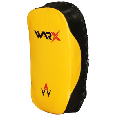 WARX 1X GENUINE COWHIDE LEATHER YELLOW BOXING KICK PAD STRIKE SHIELD ARM PAD PUNCHING MMA