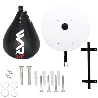 WARX 10PC HEAVY DUTY ADJUSTABLE WALL SPEED BALL PLATFORM BLACK SET BOXING TRAINING HOME FITNESS