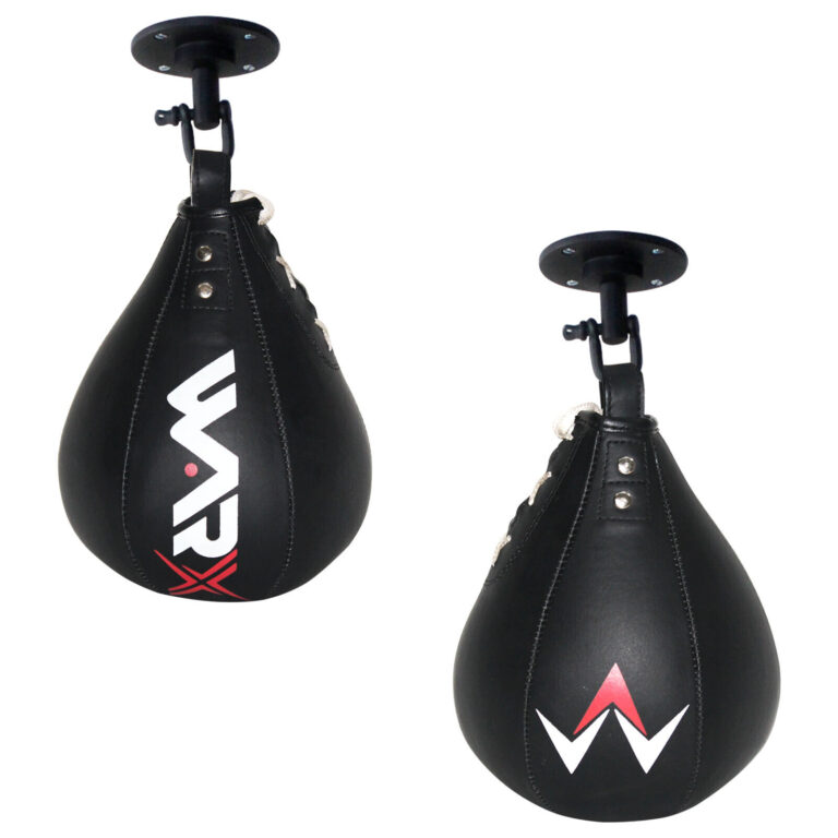 WARX LEATHER BLACK BOXING SPEED BALL & SWIVEL SET